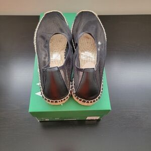 J.Crew Sheer Black Espadrilles